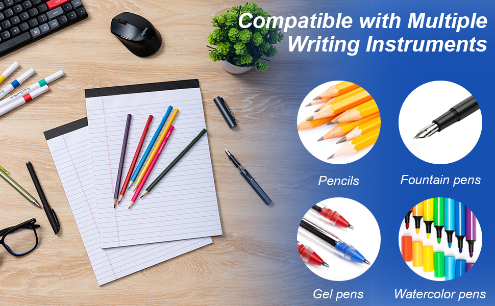 Legal Pads 8.5 x 11 White Note Pads 8.5 x 11 In 2 Pack Notepads 8.5 x 11 Writing Pads of Paper