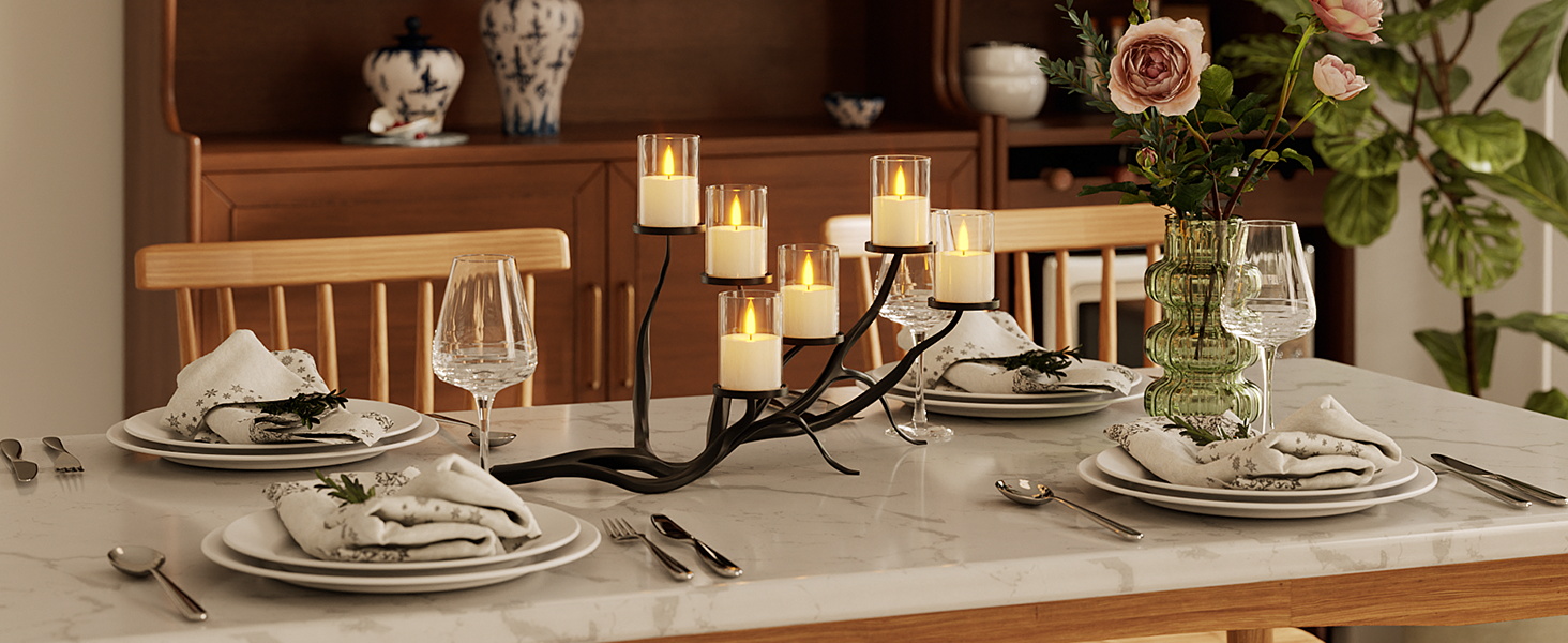 battery candles flickering for centerpieces