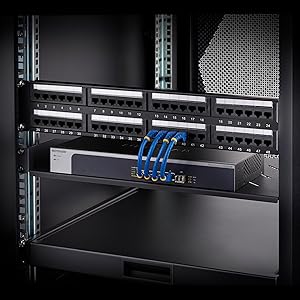 1U Vented Server Rack Shelf, 12in/31.5cm Mounting Depth