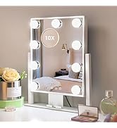 Kottova Makeup Mirror with Lights, 14" x 12" Vanity Mirror, Lighted Makeup Mirror with 3 Color Di...