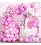 Paready Pink Shades Balloons Garland Arch Kit 115Pcs for Grils Birthday Engagement Wedding Bridal...