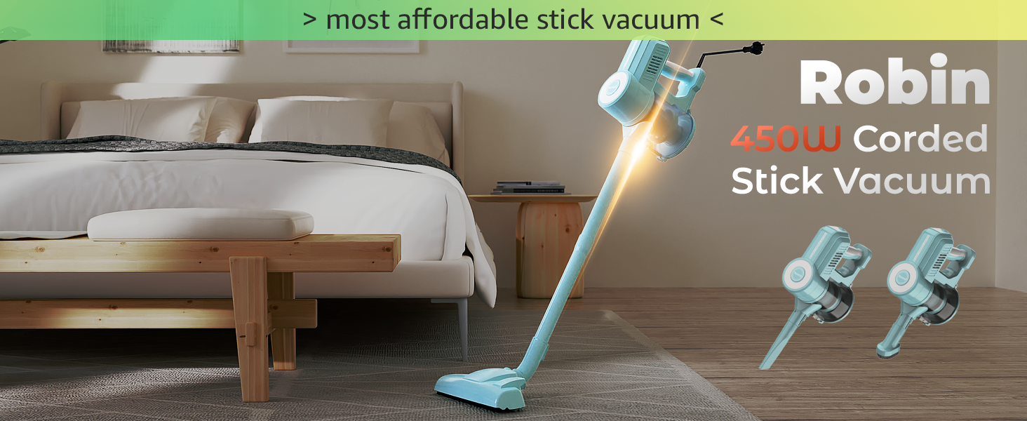 ROOMIE TEC ROBIN CORDED STICK VACUUM CLEANER