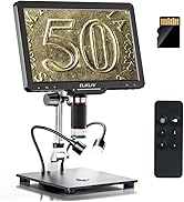 Elikliv 10.1" HDMI Digital Coin Microscope 1200X, 24MP Coin Microscope Magnifier for Full Coin Vi...