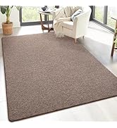 Keeko 4x6 Area Rugs for Living Room, Soft Modern Memory Foam Area Rug for Bedroom Brown and White...