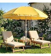 HOMEDEMO Double-Sided Umbrella, Stylish Dual Pattern Canopy with UPF50+ Sun Protection, Includes ...