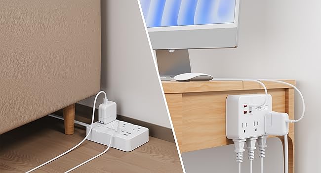 power strip flat plug