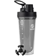Takeya 24 oz Tritan Plastic Shaker Bottle - Premium BPA Free Protein Shakes Mixer, Leakproof Spou...
