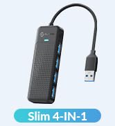 PHIXERO USB 3.0 Hub, 4-Port USB Hub USB Splitter with Super Speed 5Gbps, Ultra Slim USB Port Expa...