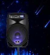 Proreck Dance 15 Portable 15-Inch 2000 Watt 2-Way Powered PA Speaker System Combo Set with Blueto...