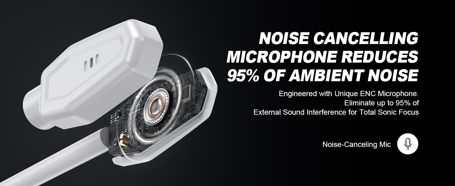 SKAPENDY VK81 Wireless Gaming Headset ENC Noise Cancelling Mic