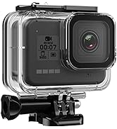 HONGDAK 60M/196FT Waterproof Housing Case for GoPro Hero 8 Black, Protective Underwater Dive Hous...
