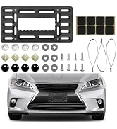 KHGUZ Car License Plate Frame, Vehicle Front Bumper License Plate Mounting Kit &amp; Bracket Holder, ...