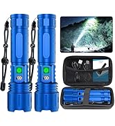 Rechargeable Tactical Flashlights High Lumens - 1500 Meters Long Beam Super Bright LED Flash Ligh...