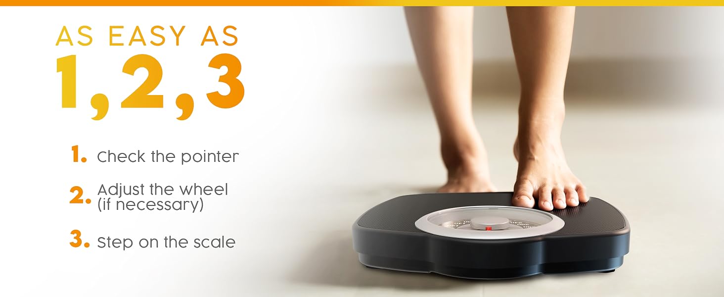 Zeno A25 Scales for Body Weight - Up to 400 LB - New - 5.3" Dial on 12.4" x 10.2" Platform