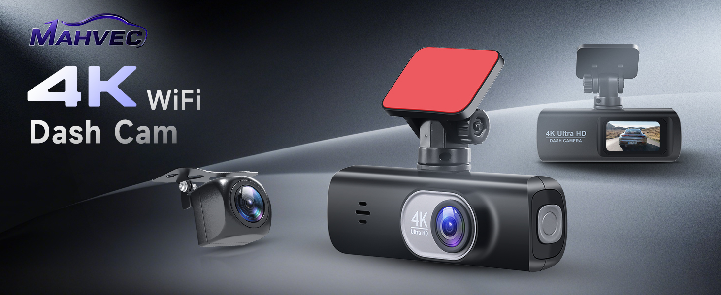 Dash Cam 4K Front and Rear Full HD Dash Camera for Cars