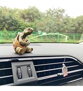 Motaney Cute Fishing Car Ornaments for Dashboard, Swinging Fish Car Dashboard Decor, Fun Car Deco...