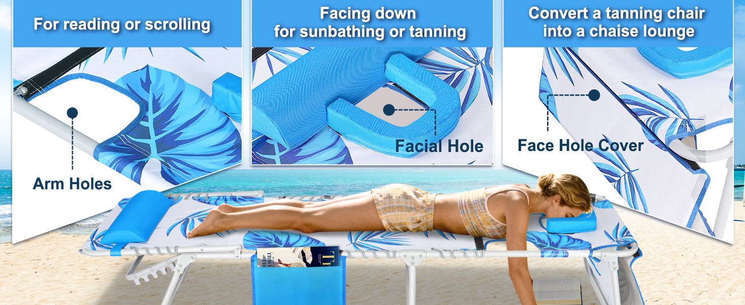 tanning chair with face hole
