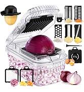 Vegetable Chopper,12-in-1 Multifunctional Food Chopper,Professional Onion Chopper with 7 Blades,V...