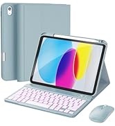 RAYMCRAFT for iPad 11th (A16, 2025) / 10th Generation Case with Keyboard, Mouse and Detachable Wi...