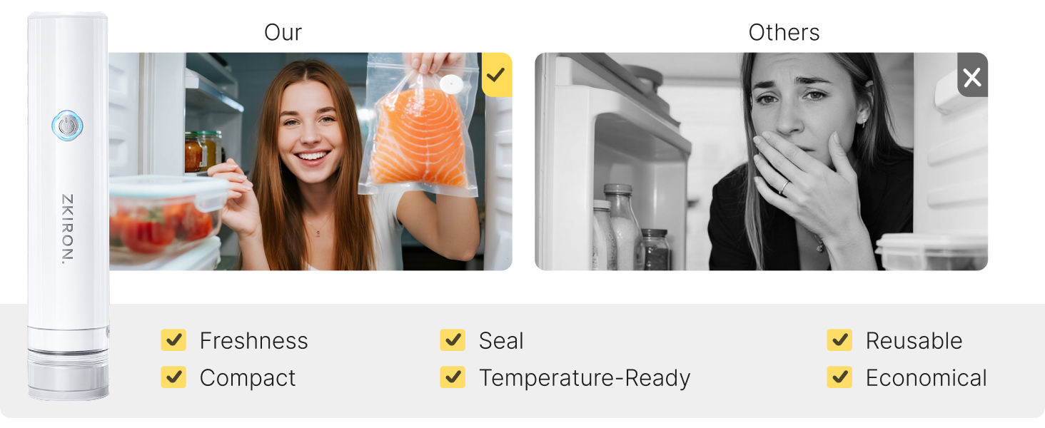 freshness, seal, reusable, compact, temperature-ready, economical