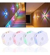 leddotec Motion Sensor Stair Lights, 4 Pack Rechargeable LED Night Lights, Wireless Motion Activa...