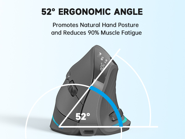 wireless vertical ergonomic mouse computer bluetooth rechargeable ergo mouse