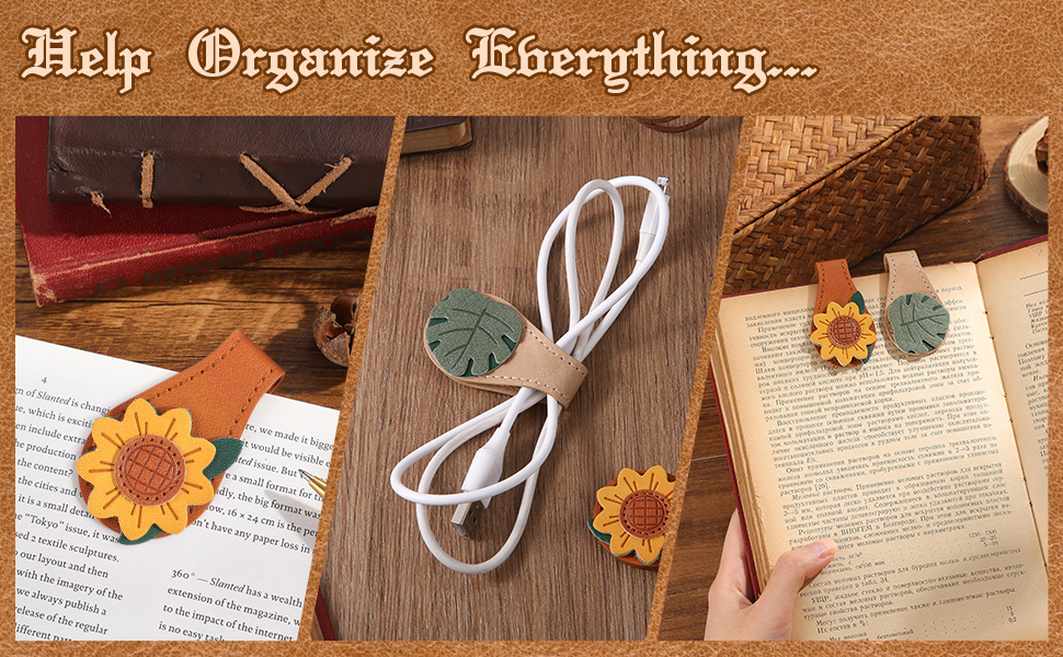 2Pieces Vintage Leather Bookmark