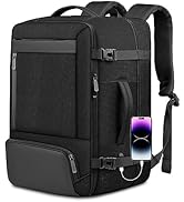 ampoock 50L Large Travel Backpack, Extra Large Carry On Backpack Airline Approved with USB Port, ...