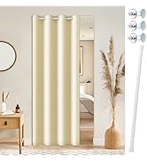 Vatge Door Curtains for Doorways with Rod, Magnetic Doorway Curtains for Closets Without Doors, C...