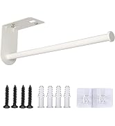 TONLEA White Paper Towel Holder Under Cabinet, Adhesive Paper Towel Holder Rustproof, Wall Mount ...