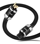 TODN Audiophile Power Cable 7 AWG HiFi Audio Power Cord for Speaker, Amp | O-C-C Cores, Carbon Fi...