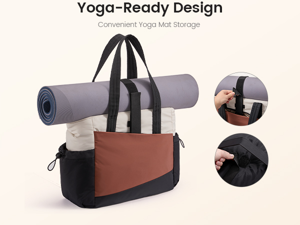 tote bag with yoga mat strap