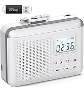 Gracioso Portable Cassette Player Recorder Converter,Cassette to MP3 via SD Card,Tape Player with...