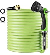SPECILITE Flexible Garden Water Hose 50 Ft, Heavy Duty, Lightweight and Leak-Proof Pipe× 1/2 In, ...