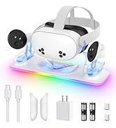Charging Dock for Meta Quest 3S/Quest 3, Kinwin PD 18W Fast Charging Station for Oculus 3S Access...