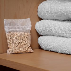 Victor Scent-Away Natural Rodent Repeller Packs in a linen closet