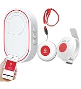 Topvico WiFi Caregiver Pager Call Button for Elderly, Senior Fall Alert Devices, Wireless Nurse H...