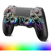 Wireless Controller for PS-4, Dual Vibration Game Joystick/Motion Sensing/Touchpad/Speaker/3.5mm ...