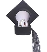 ZGLUZP 1 Pc Black Classic Graduation Ring Box - Graduation Cap Black Ring Box,Ring Storage