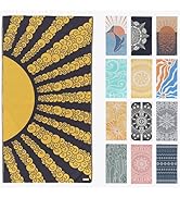 FESHKA Sand Free Turkish Beach Towel (37 x 67) Quick Dry Bath Towel, Oversized Beach Blanket, Lig...