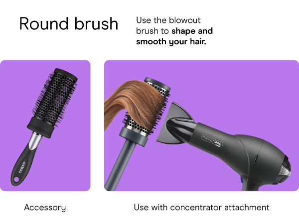 Conair small, mini, and compact hair dryer for travel. Handle folds for easy storage.