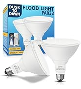 LOXYEE 2 Pack LED PAR38 Dusk to Dawn Flood Light Bulbs Outdoor ,20W(200W Equivalent) E26 Base Flo...