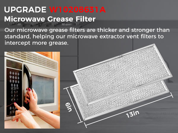 13 x 6 microwave grease filter