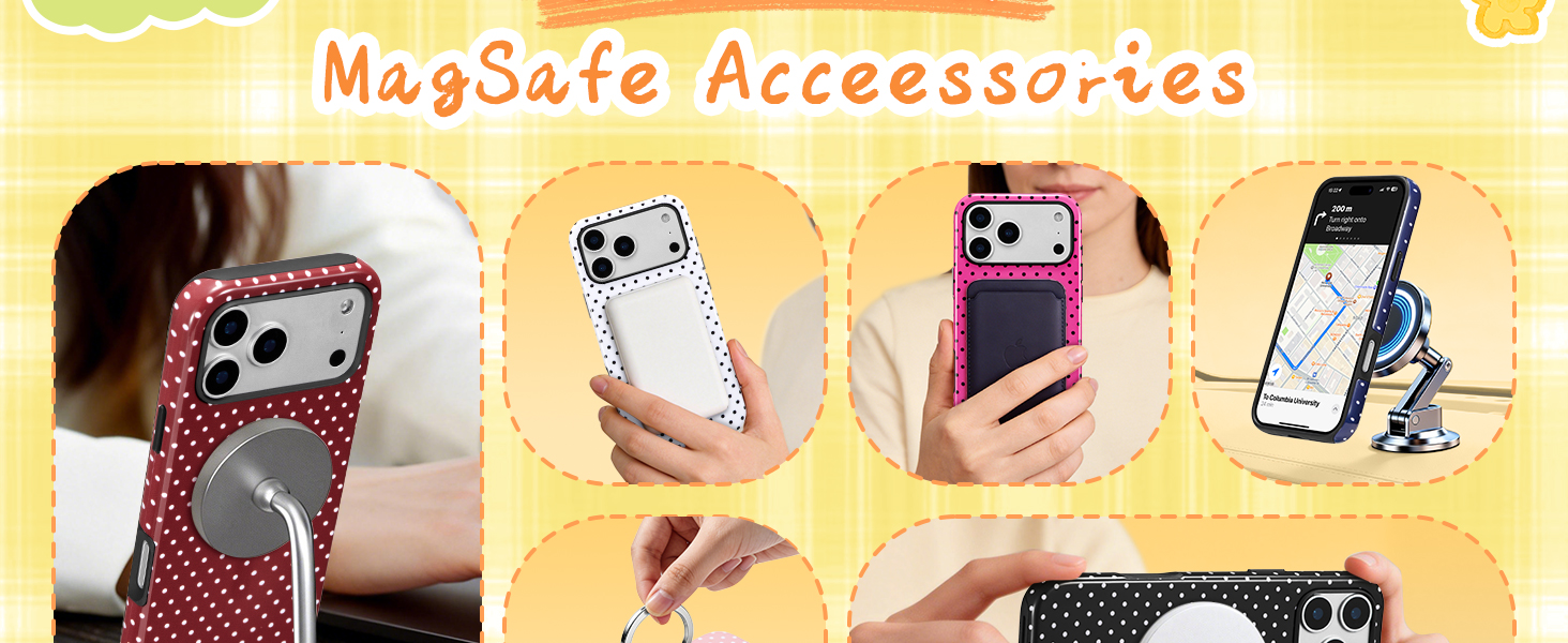 polka phone case magnetic case shockproof phone cover durable