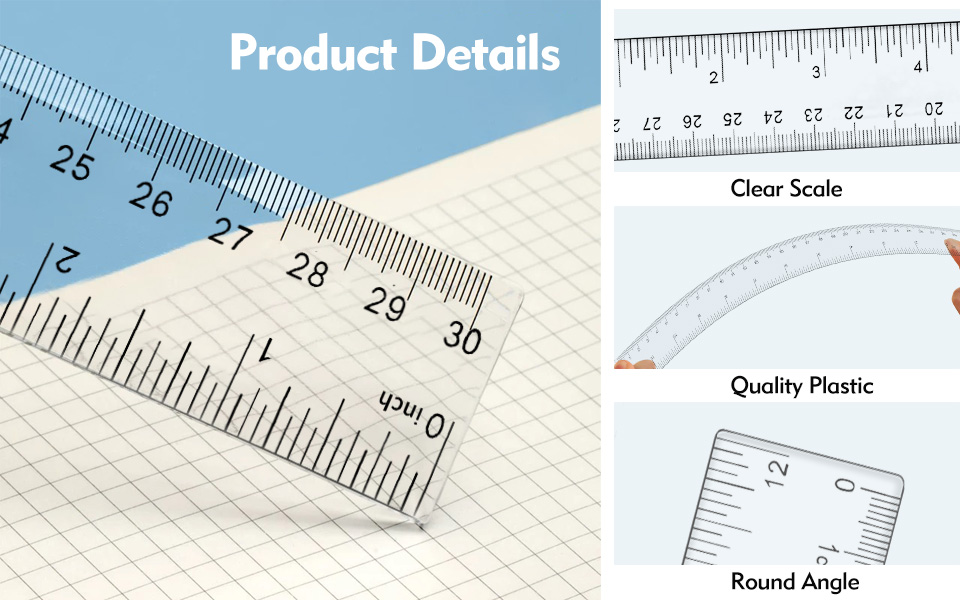 ruler, rulers for school, protractor and compass set