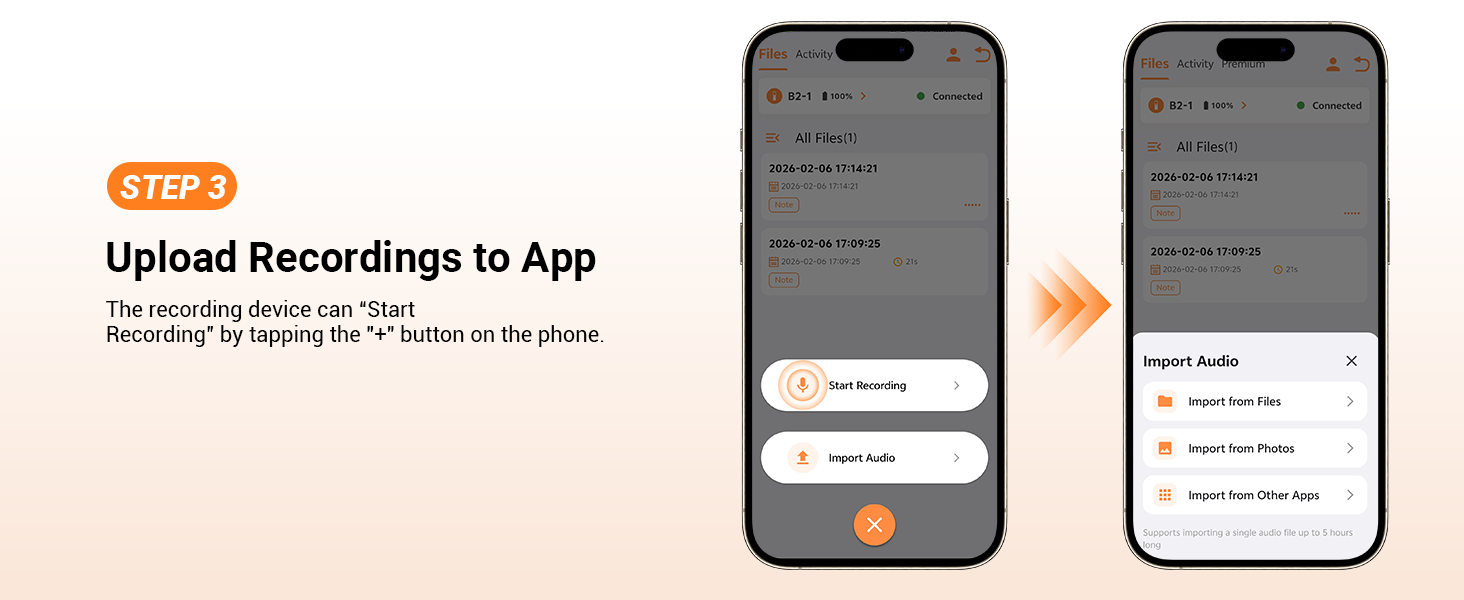 Upload Recordings to App