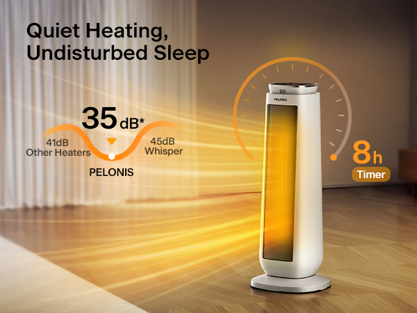 quiet heating, noise level of 35dB