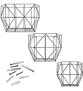 Blue Donuts Wall Hanging Fruit Basket Set of 3 Wire Baskets for Storage, Wall Organizer, Multi-fu...