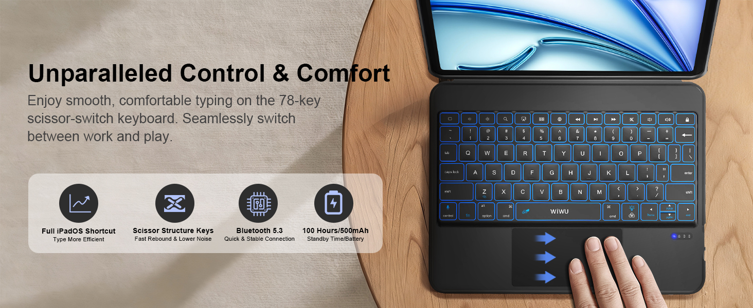 Scissor-Switch Keys 78-key keyboard