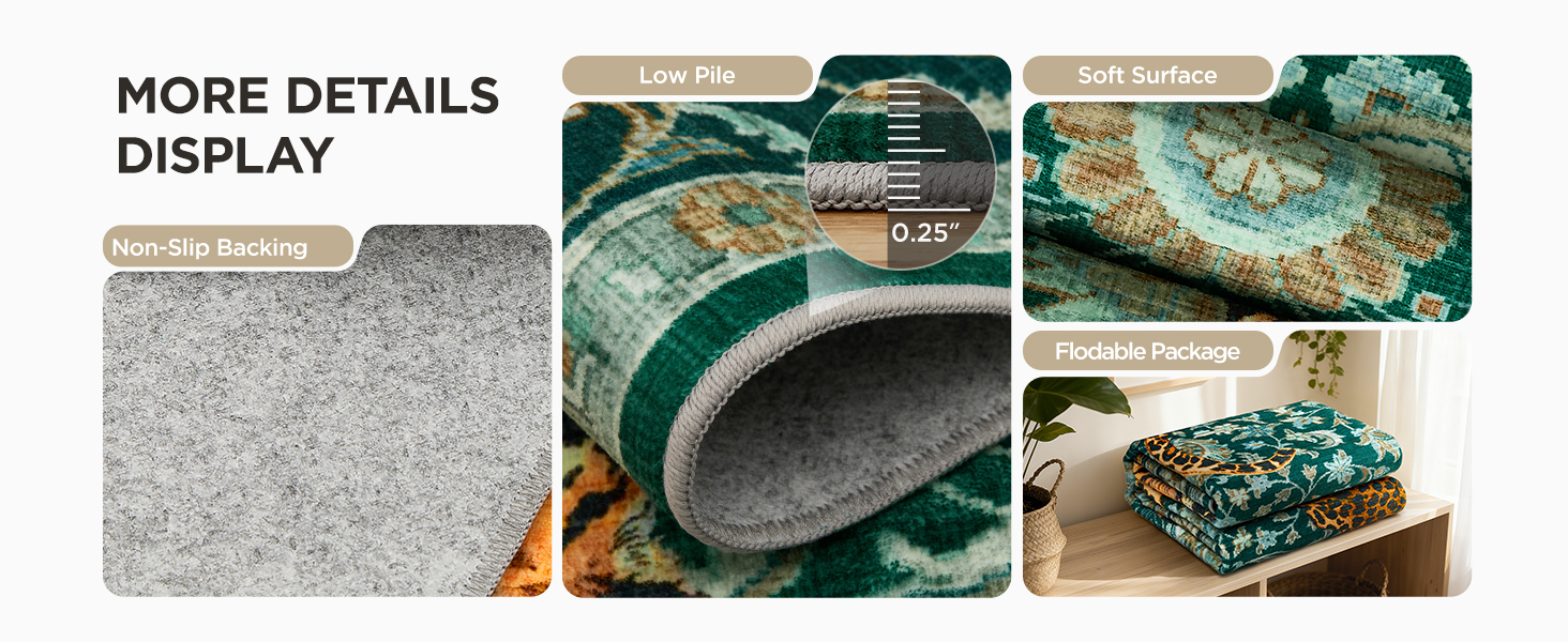 Washable area rug
